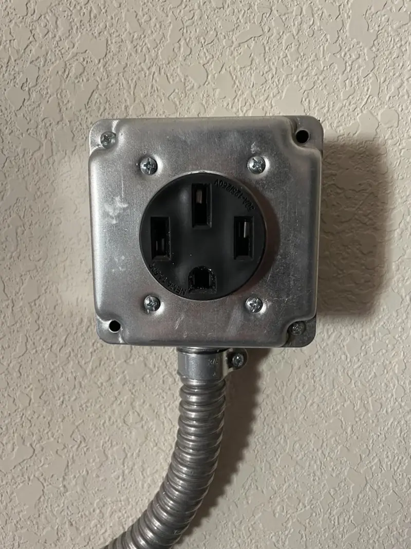 NEMA 14-50 outlet installed for Electrical Panel Upgrade in Bull Mountain